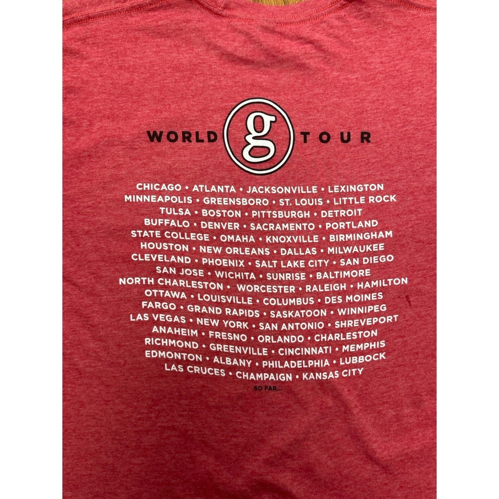 Garth Brooks World Tour Concert Series Red Adult XL Shirt Double Sided EUC - Picture 4 of 6